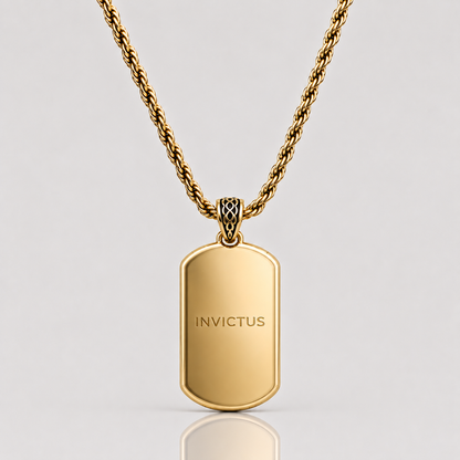 Onyx Tag Pendant (9k Gold)