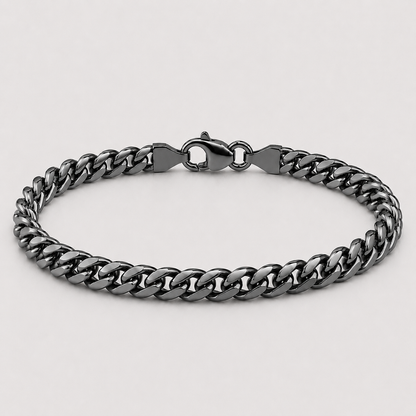 Cuban Bracelet (Black) - 4mm