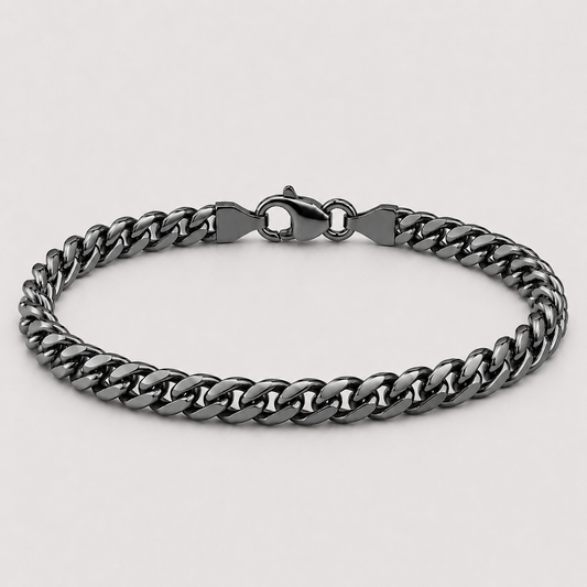 Cuban Bracelet (Black) - 4mm