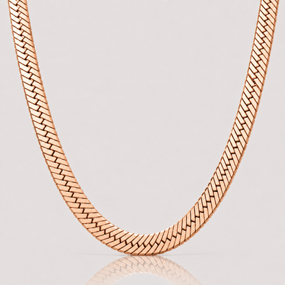 Herringbone Chain (Solid 9k Gold) - 4mm