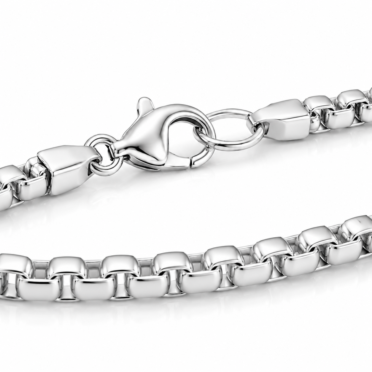 Box Bracelet (Sterling Silver) - 3.5mm