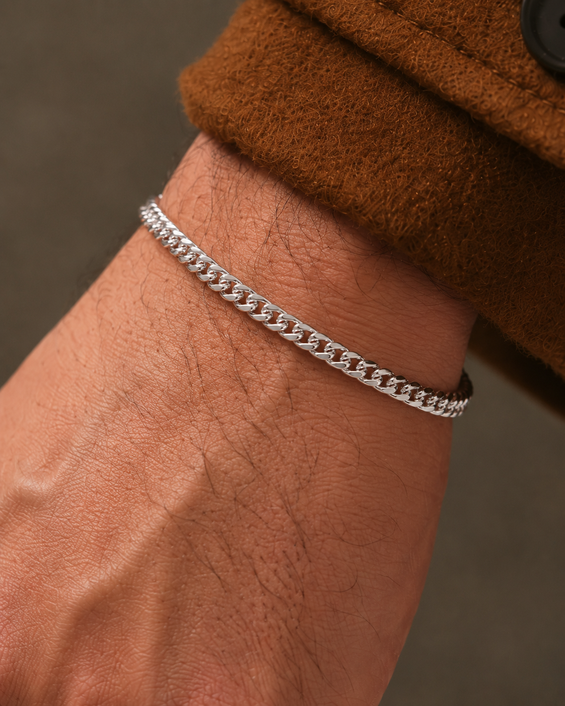 Cuban Bracelet (Sterling Silver) - 3mm
