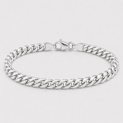Cuban Bracelet (Sterling Silver) - 4mm