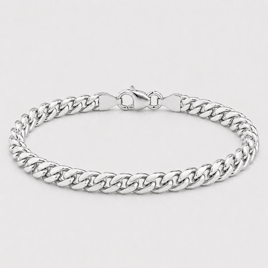 Cuban Bracelet (Sterling Silver) - 4mm