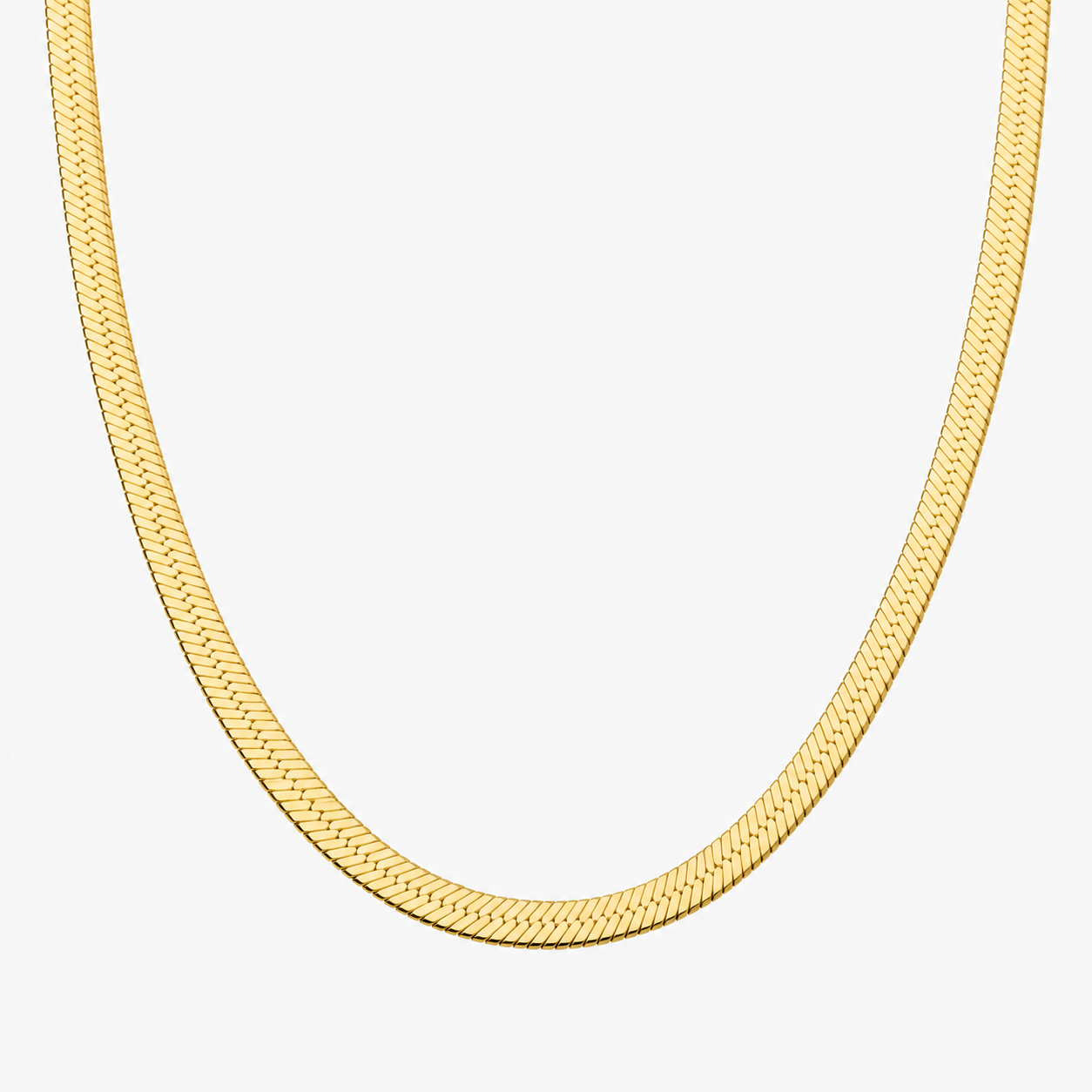 Flat Snake Chain (Gold) - 3.5mm