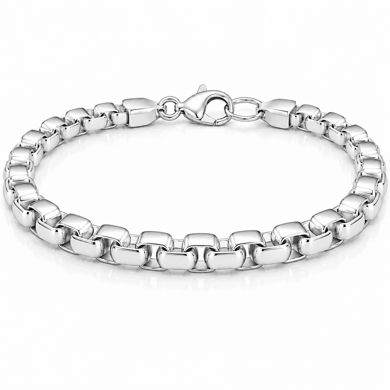 Box Bracelet (Sterling Silver) - 5.5mm