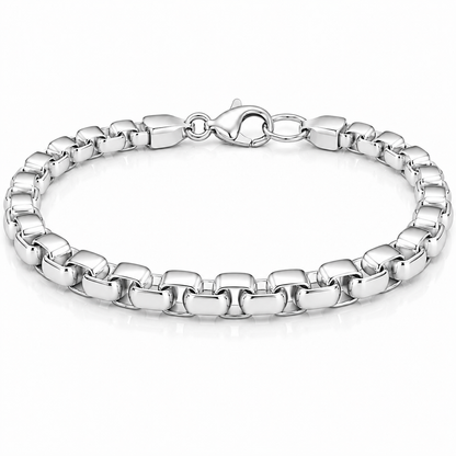 Box Bracelet (Sterling Silver) - 5.5mm