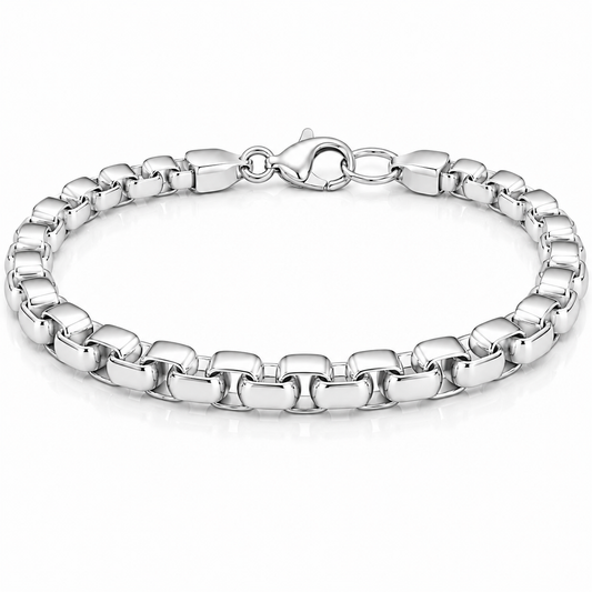 Box Bracelet (Sterling Silver) - 5.5mm