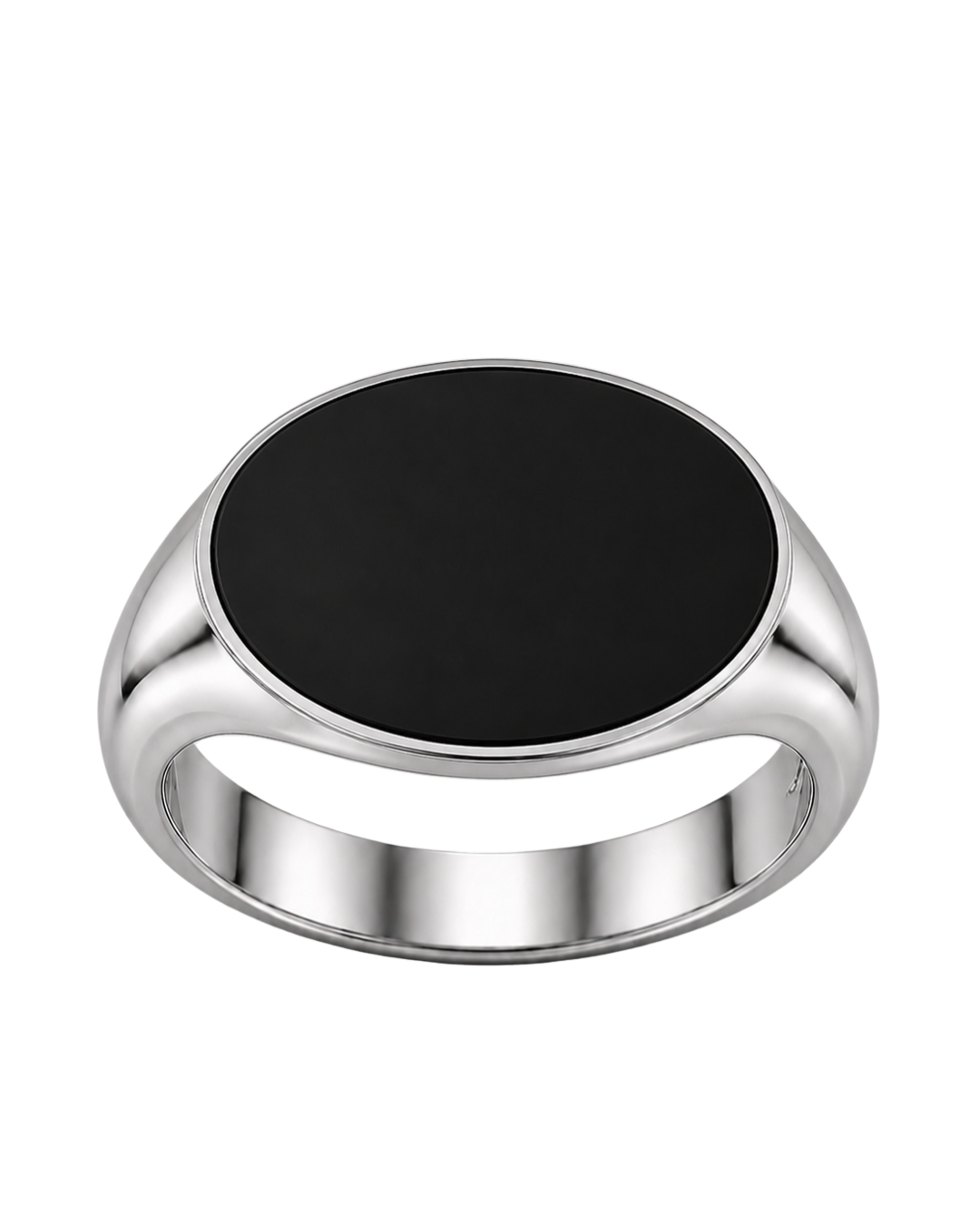 Landscape Oval Signet with Onyx (Sterling Silver)