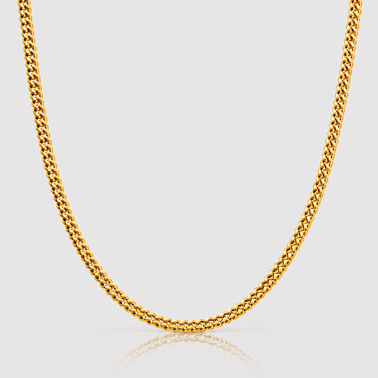 Cuban Chain (18ct Gold) - 4mm