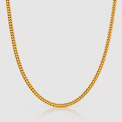 Cuban Chain (18ct Gold) - 4mm