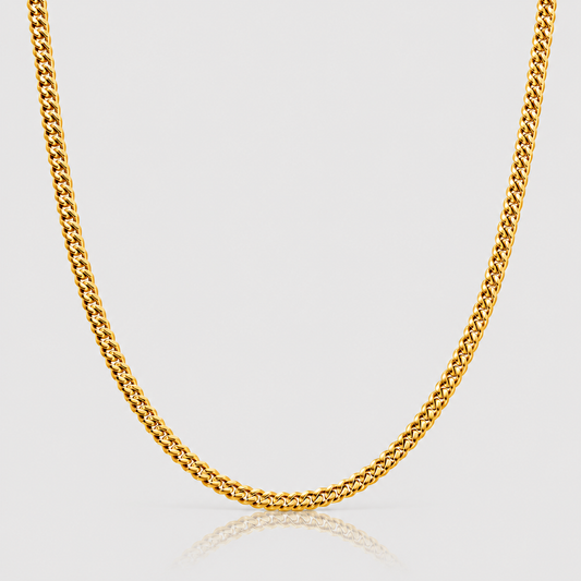 Cuban Chain (Solid 9ct Gold) - 4mm
