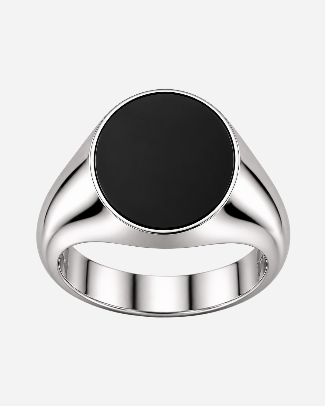 Round Signet with Onyx (Sterling Silver)
