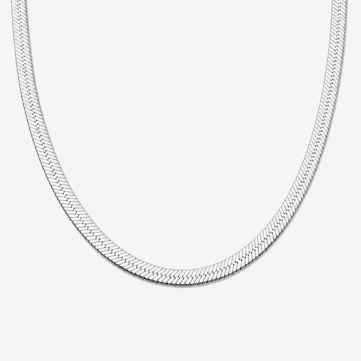 Flat Snake Chain (Sterling Silver) - 3.5mm