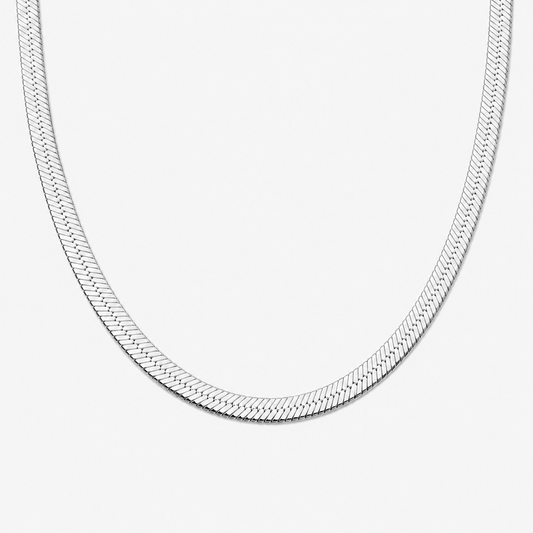 Flat Snake Chain (Sterling Silver) - 3.5mm