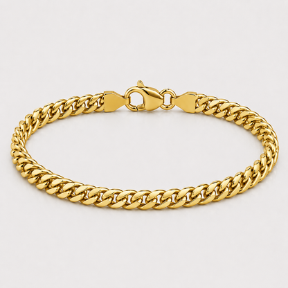 Cuban Bracelet (18ct Gold) - 3mm
