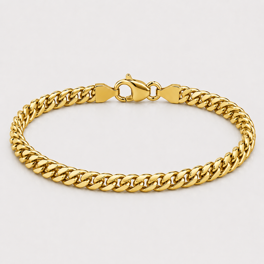 Cuban Bracelet (18ct Gold) - 3mm